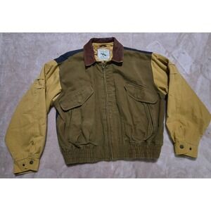 Vintage M. Julian Adventures Mens Varsity Bomber Jacket Medium M Leather Trim